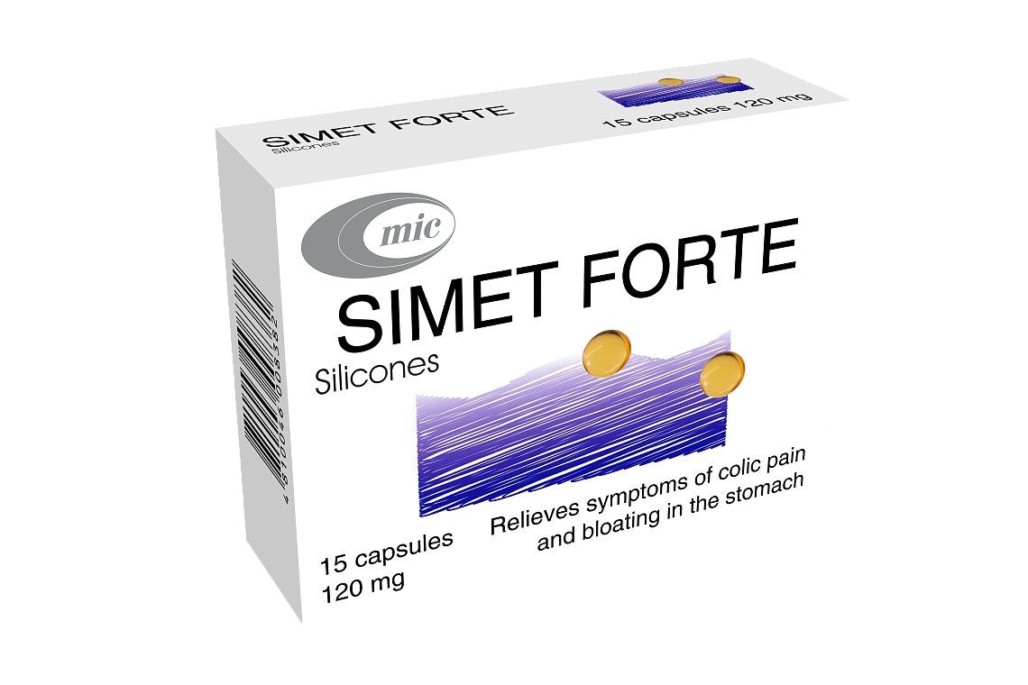Registered a new drug SIMET FORTE, capsules 120 mg, #15
